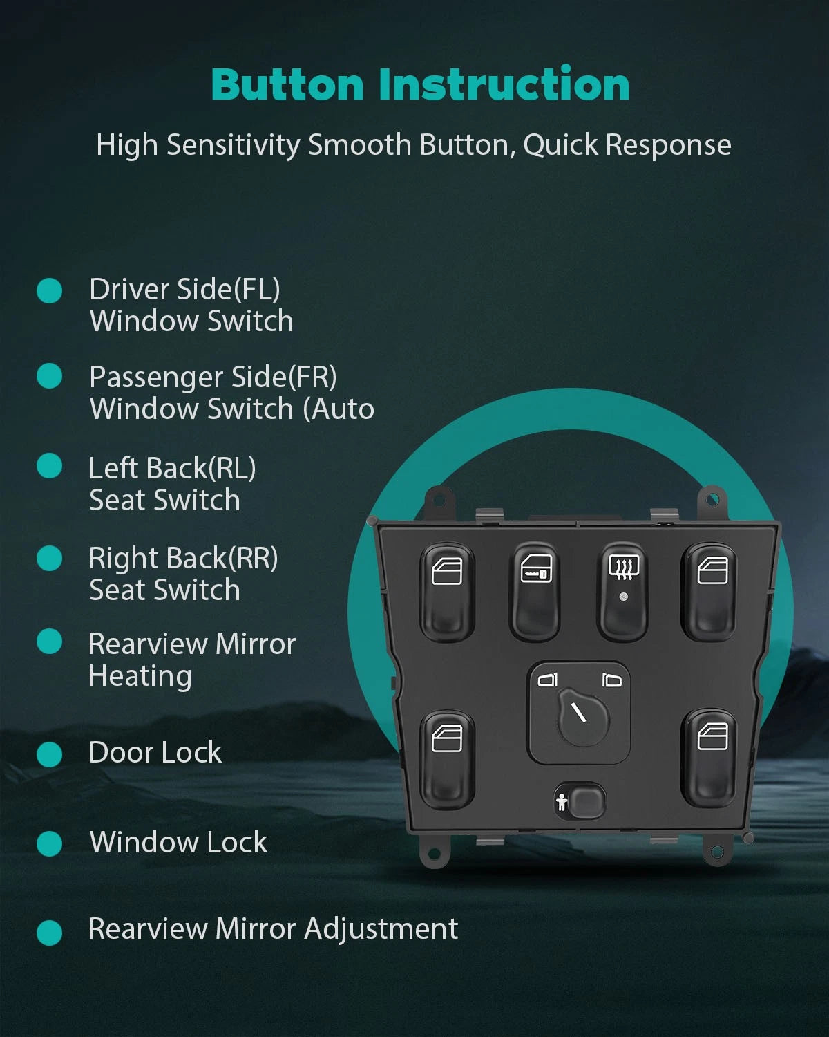 Master Power Window Switch for Mercedes Benz ML320 (1998–2003)