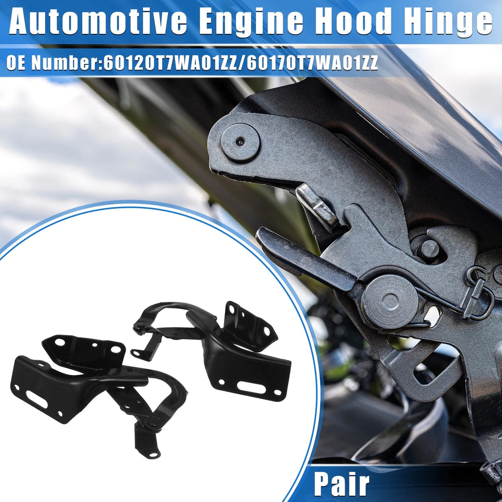 Hood Hinge Set of 2 for Honda HR-V (2016–2018) Black Left Right Side
