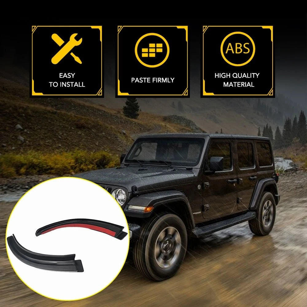 Water Rain Gutter Extension for Jeep Wrangler JL JT (2018–2023)