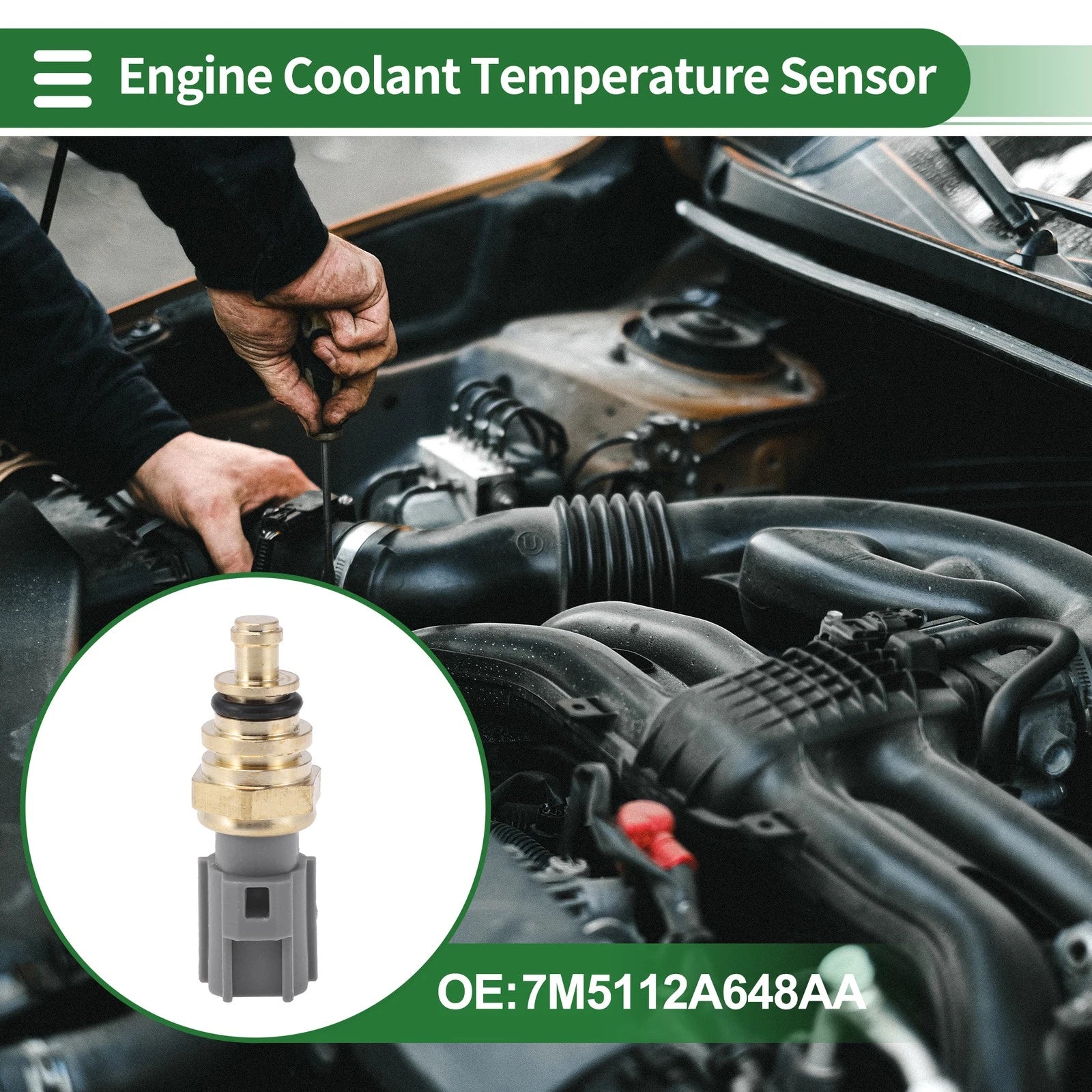 Engine Coolant Temperature Sensor No. 7M5112A648AA for Ford Fusion (2020)