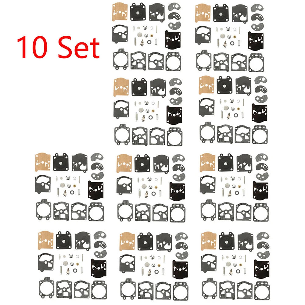 Set of 10 Carburetor Gasket Parts Kit for Walbro WA WT K10-WAT