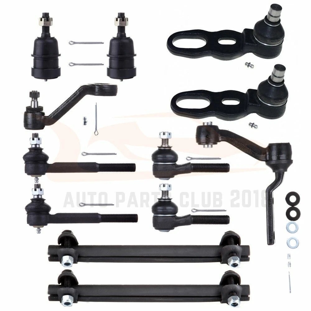 Front Ball Joints Tie Rods Pitman Idler Arm Kit for Lincoln Town Car (1991–1994)