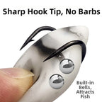 Floating Frog Lure with Rattle and Weedless Hooks for Bass Pike Trout
