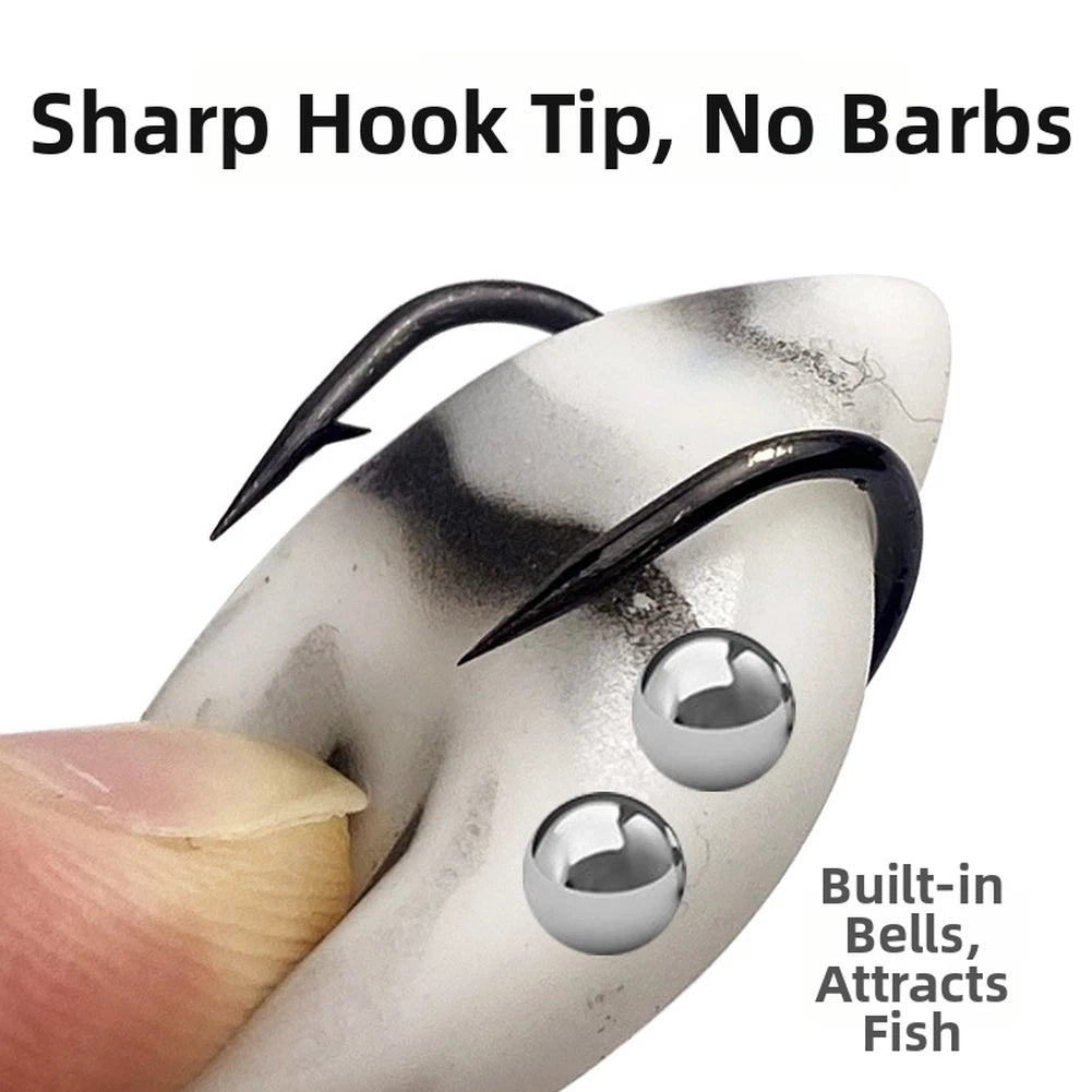 Floating Frog Lure with Rattle and Weedless Hooks for Bass Pike Trout