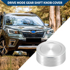 Drive Mode Gear Shift Knob Cover for Subaru Forester (2019–2022) Silver Tone