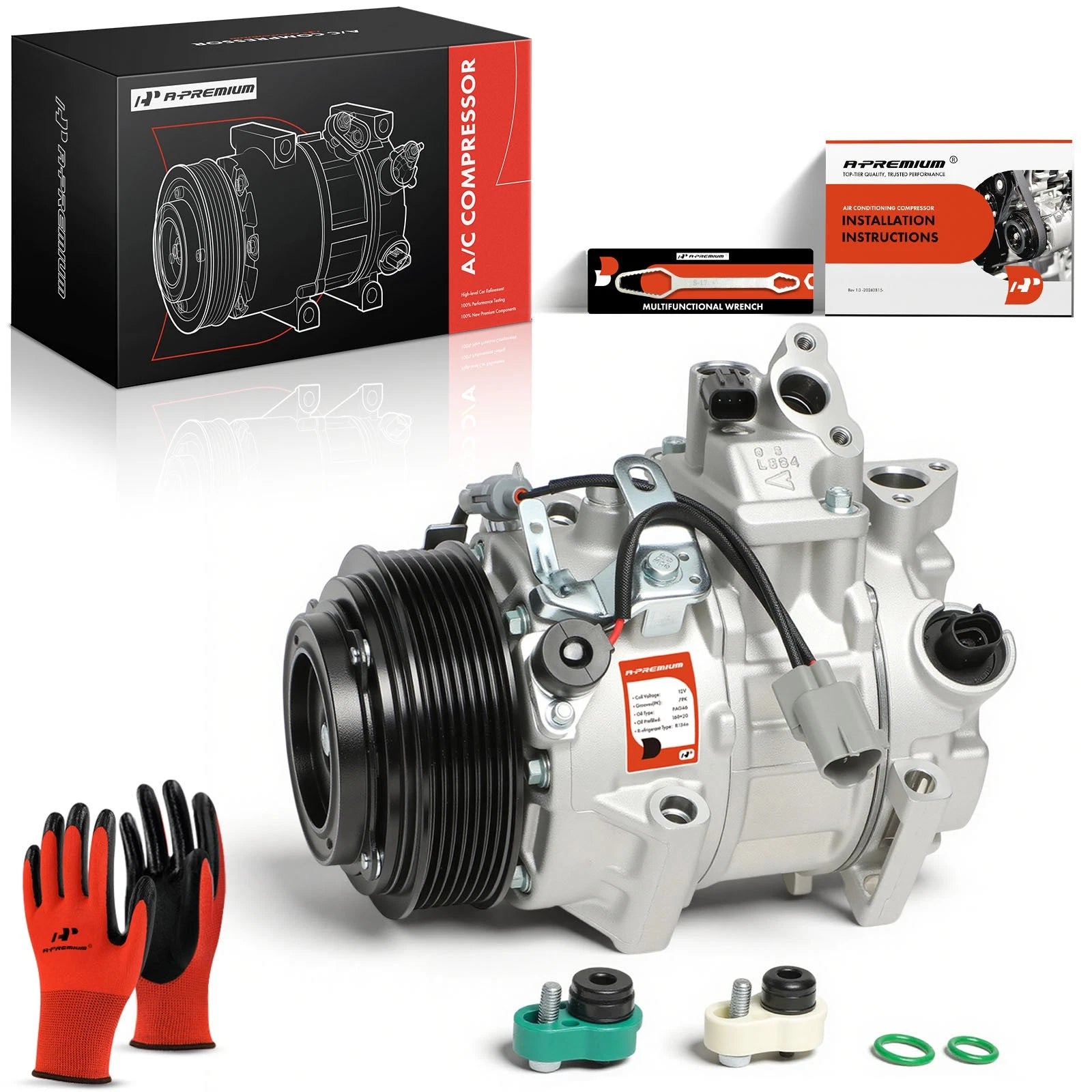 A/C Compressor with Clutch for Toyota Camry and Highlander (2012-2017)