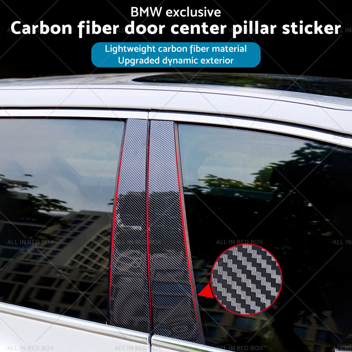 6X Carbon Fiber Pillar Post Cover Trims for Infiniti G35 (2002–2013)