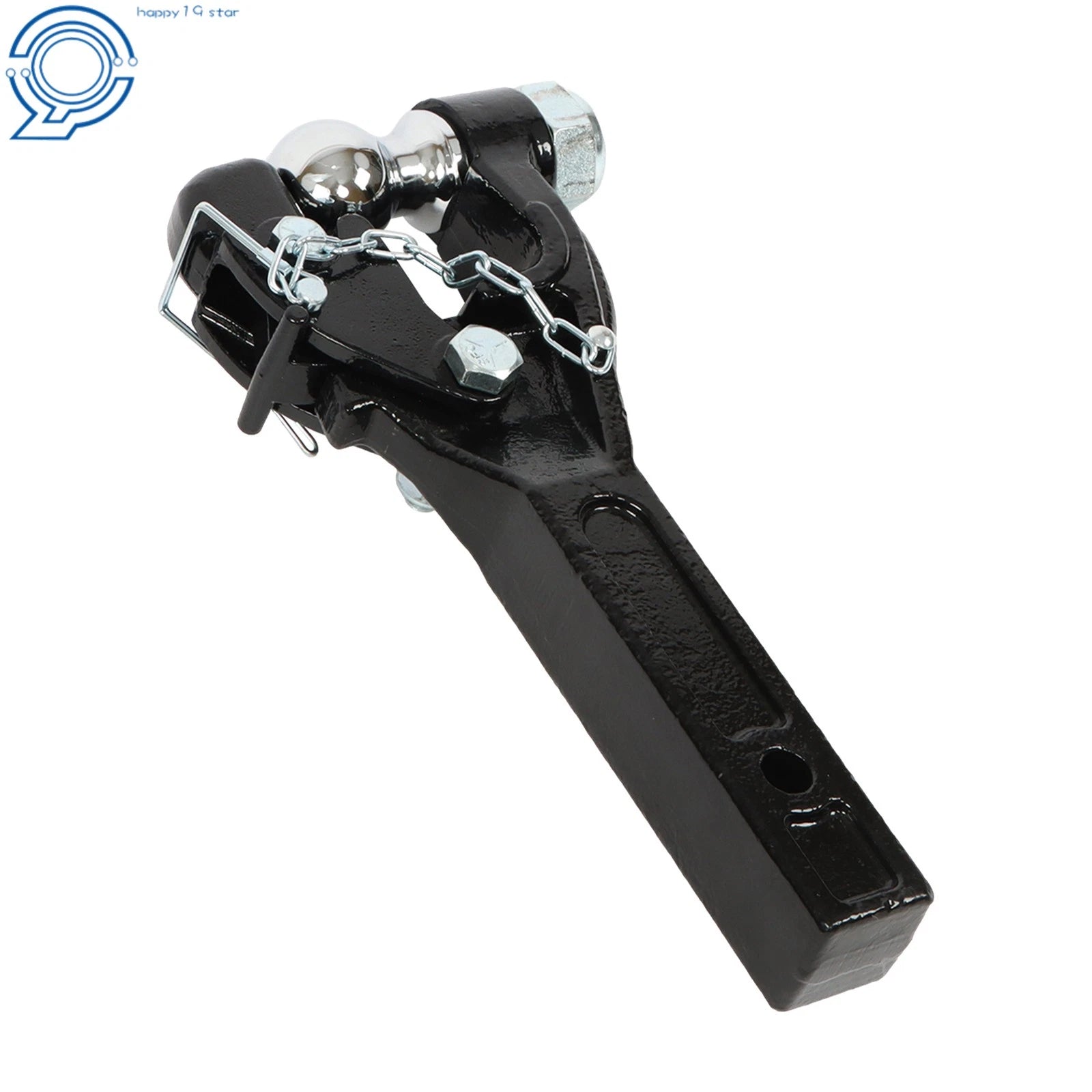 Forged Steel Pintle Hook with 2 Inch Ball for Universal Towing (Class 5)