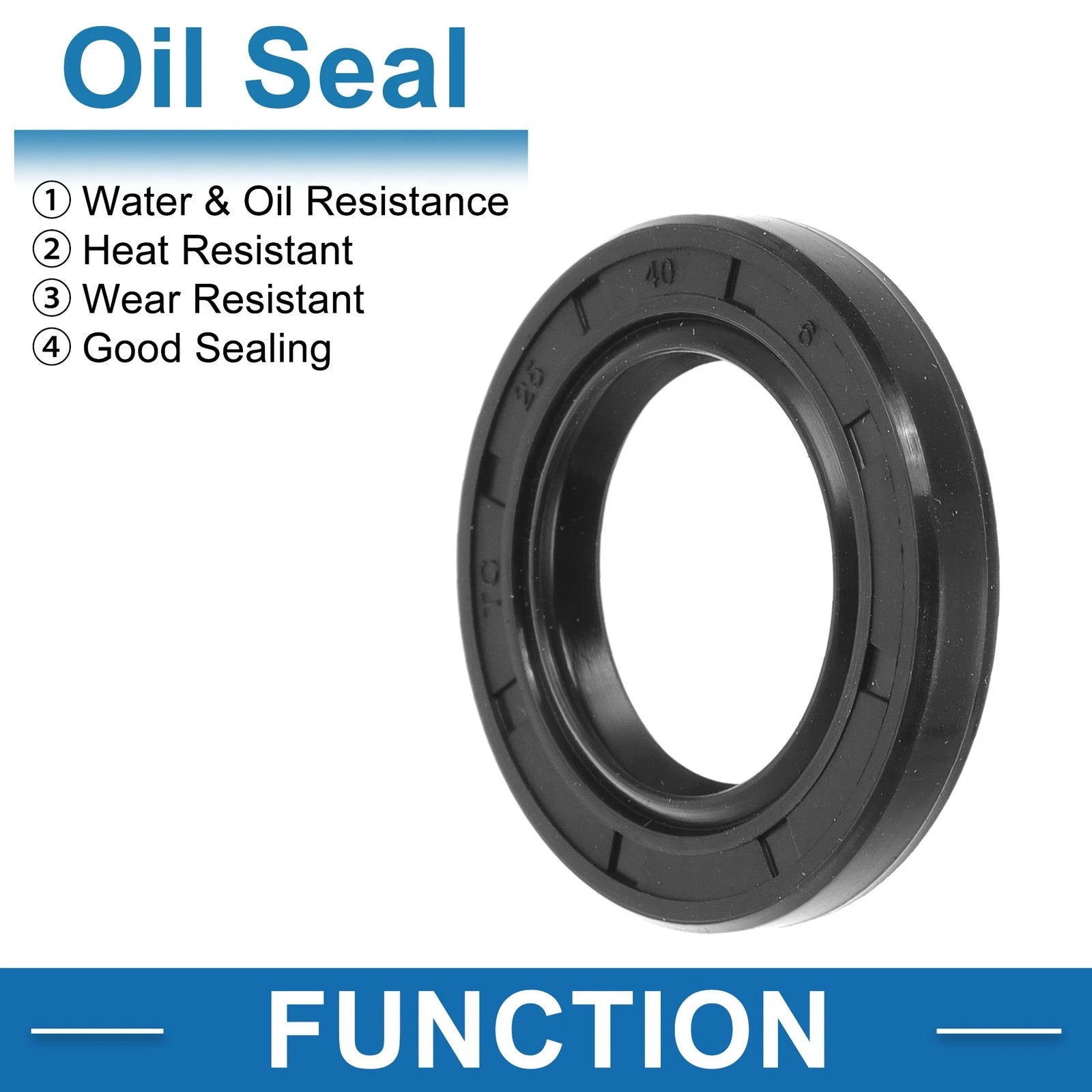 Set of 5 Oil Seal Rotary Shaft Seal 25x40x6mm Nitrile Rubber for Various Models