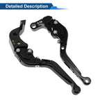 Short/Long Brake Clutch Levers for Suzuki GSXR600 (2006–2025) 1 Pair Solid Black