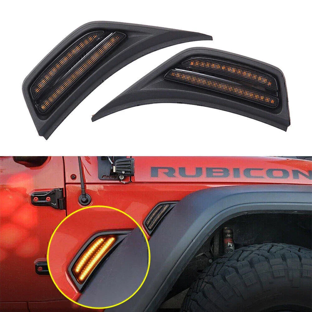LED Front Fender Side Marker Light for Jeep Wrangler JL (2018-2020)