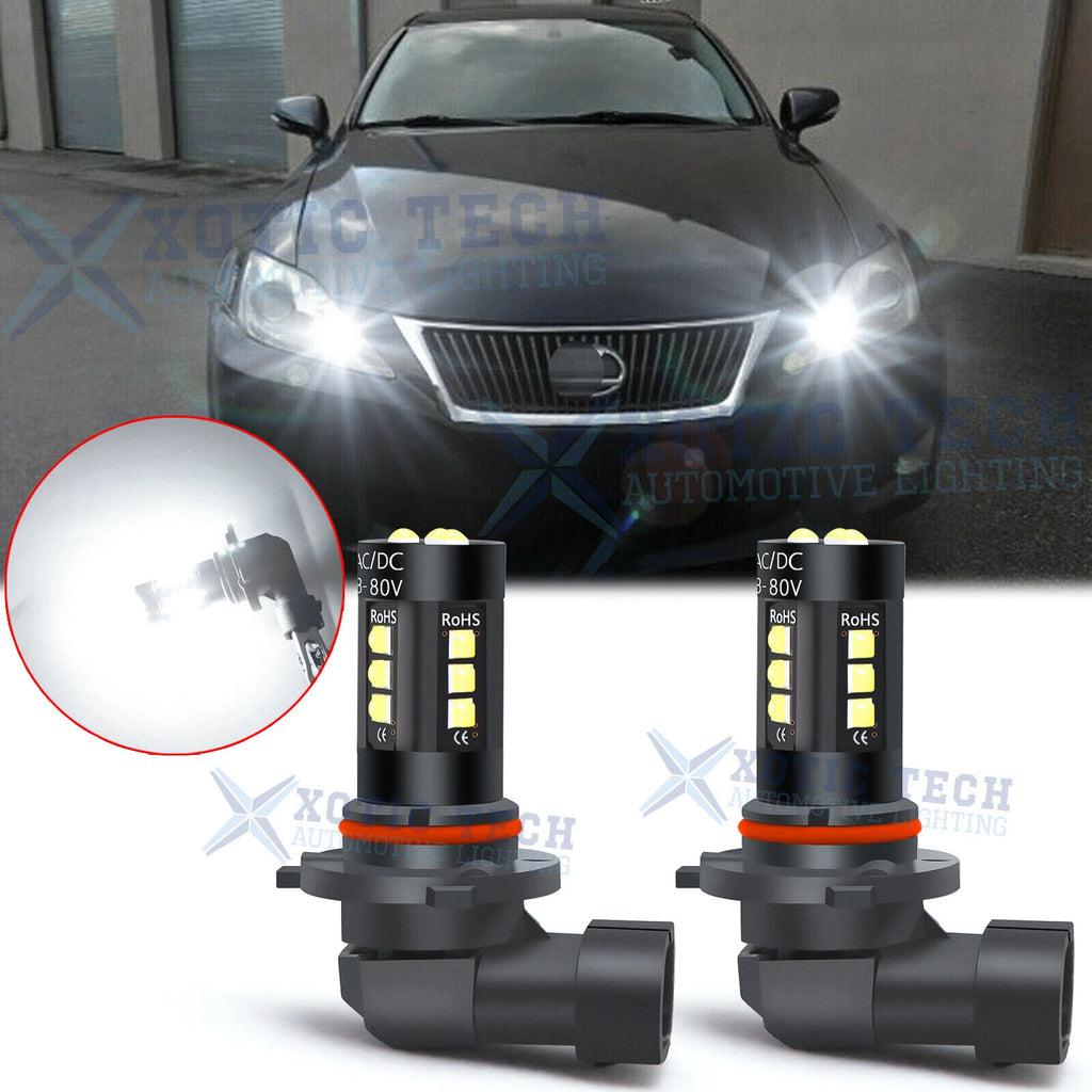 2x 9005 6000K White LED DRL Bulb for Lexus IS GS RX (2014–2022)