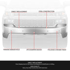 Chrome Front Bumper Face Bar w/ Sensor Holes for Chevy Silverado 1500 (2019–2022)