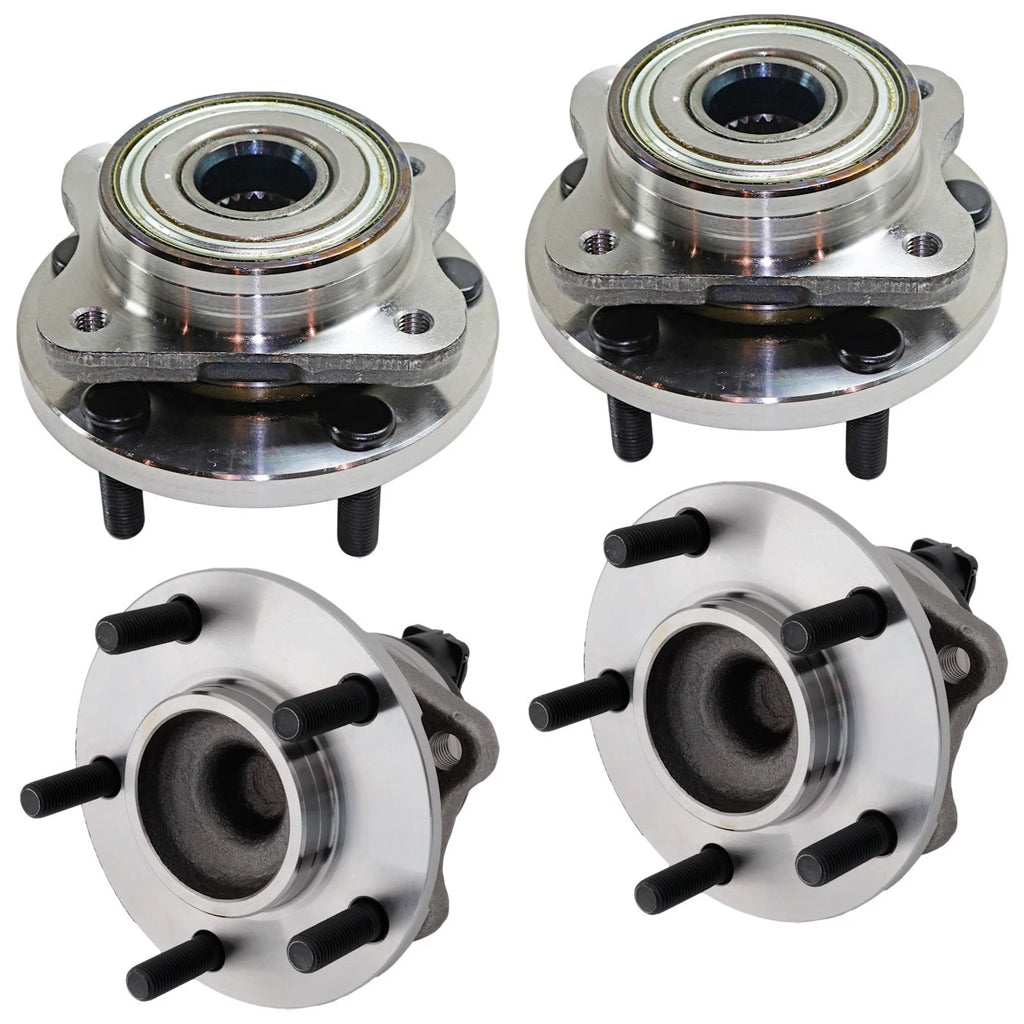 Set of 4 Wheel Hubs for Caravan