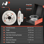 Front & Rear Disc Brake Rotors & Ceramic Pads for Mercedes-Benz E320 (1995–2002)