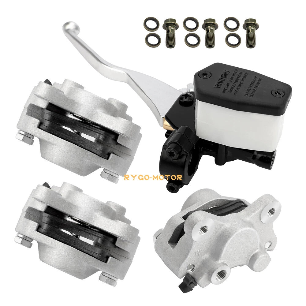 Front & Rear Brake Calipers & Master Cylinder Set for Arctic Cat 400 (1998–2002)