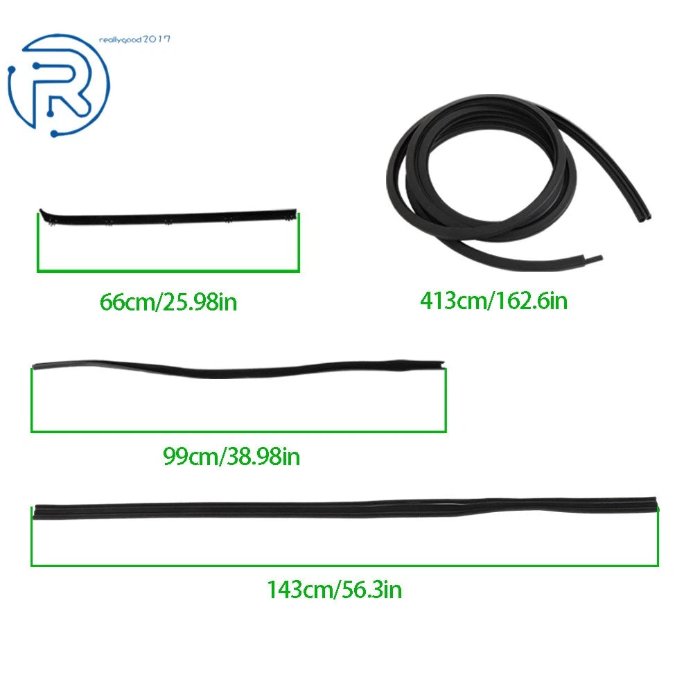 Set of 10 Door Window Weatherstrip Seal Rubber for Dodge Plymouth (1980–1993)
