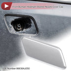 Front Right Washer Nozzle Cover Cap for Subaru Outback (2010–2012) Silver Tone