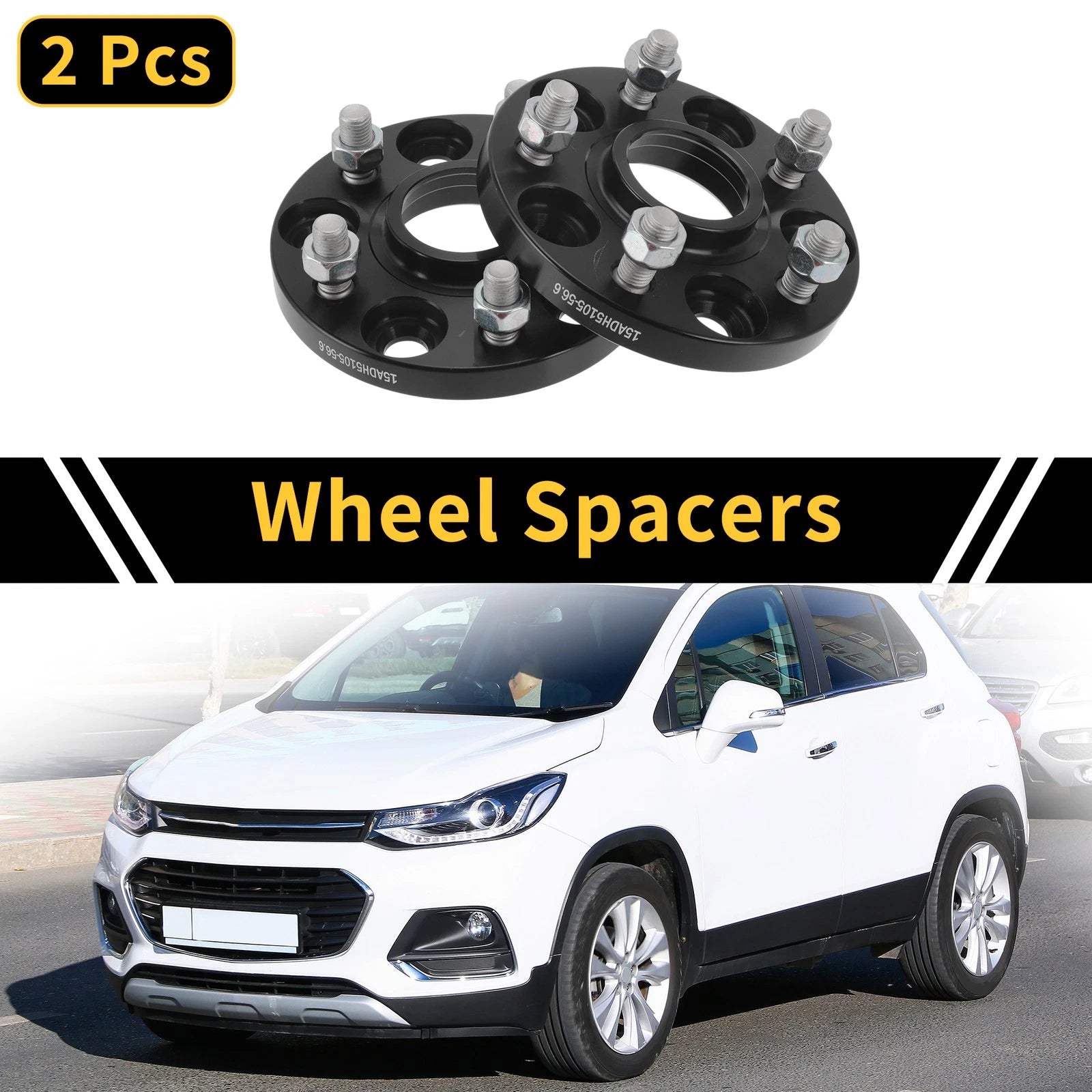 2Pcs 5x105mm Wheel Spacers 56.6mm M12x1.5 for Chevrolet Trax (2013–2020)