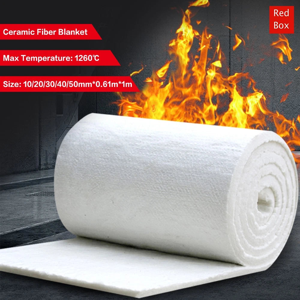 Ceramic Fiber Blanket for High Temp Insulation (0.61x1M, 50mm)