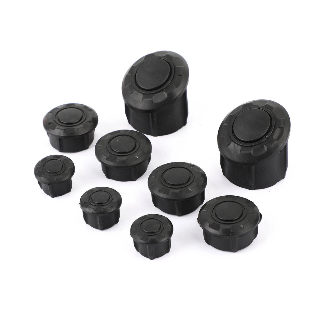 9x Side Frame Cover Tube Caps Plugs for BMW R1200GS R1250GS (2014–2019)