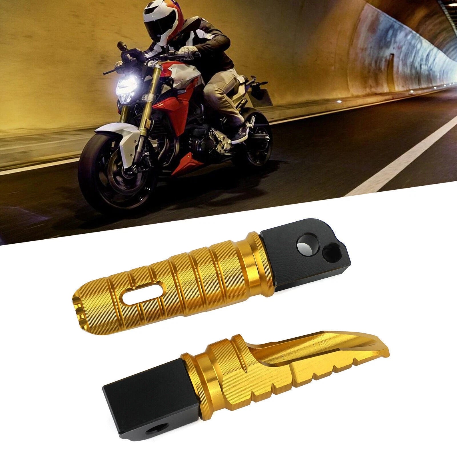 Rear Footrests Foot Pegs for BMW R Ninet F900R F900XR R1200R R1200RS R1250R (2014–2023) Gold