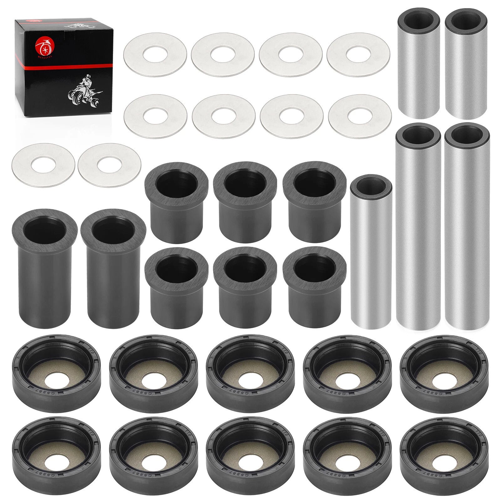Rear A-Arm Bearing Bushing Rebuild Kit for Suzuki King Quad 450 700 (2007–2021)