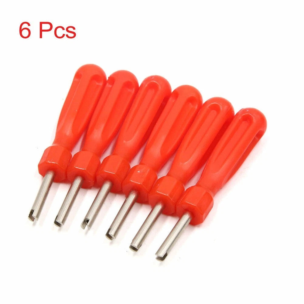 Set of 6 Tire Repair Valve Stem Core Remover Tools for Car Truck Bike