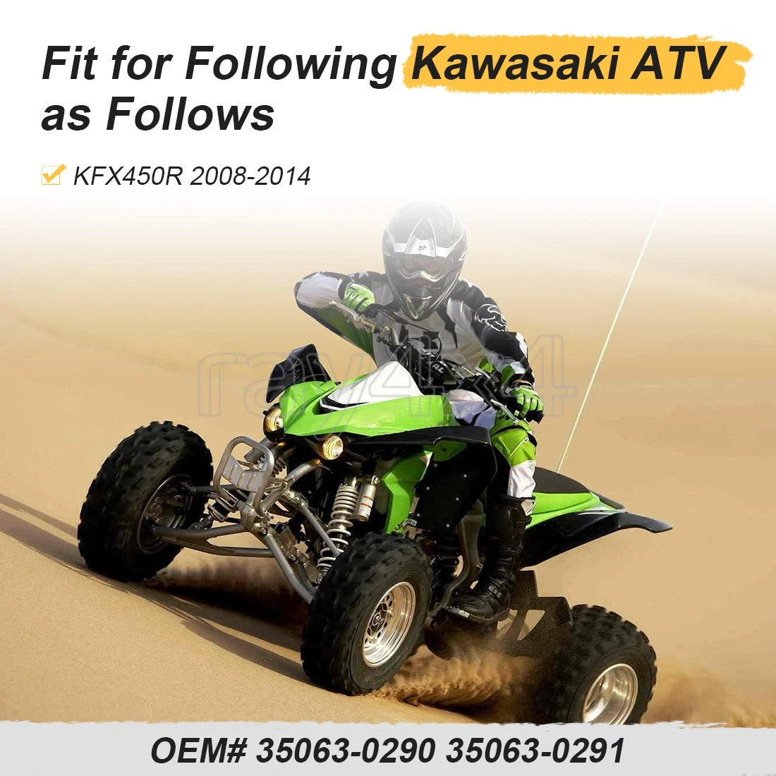 Set of 2 Rear Fender Bracket Stays for Kawasaki KFX450R (2008–2014)