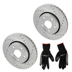Front Drilled Brake Rotors Set of 2 for Jeep Grand Cherokee (2011–2018) S-53062