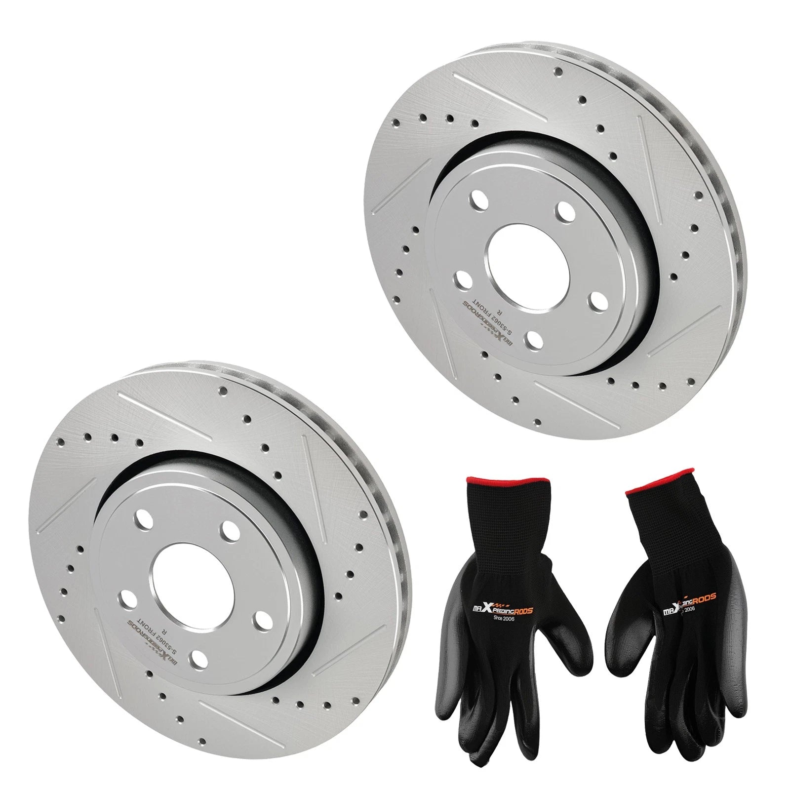 Front Drilled Brake Rotors Set of 2 for Jeep Grand Cherokee (2011–2018) S-53062