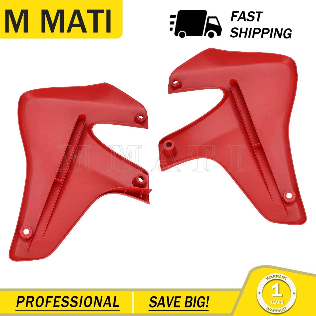 Radiator Shroud Set for Honda XR650R (2000–2007) - Left & Right Pair, Red