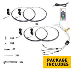 Set of 4 LED Wheel Ring Lights