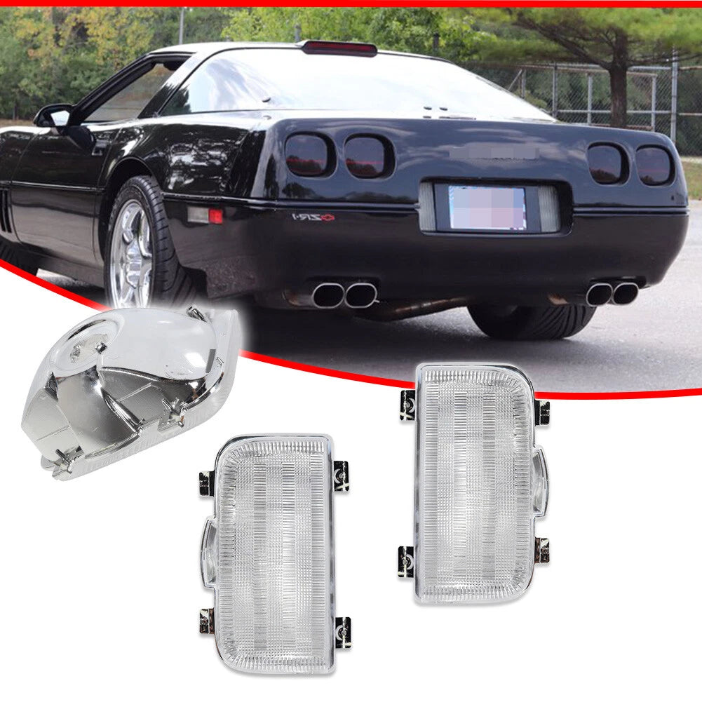 2X Clear Lens Tailgate Reverse Backup Lights for Corvette C4 (1991–1996)