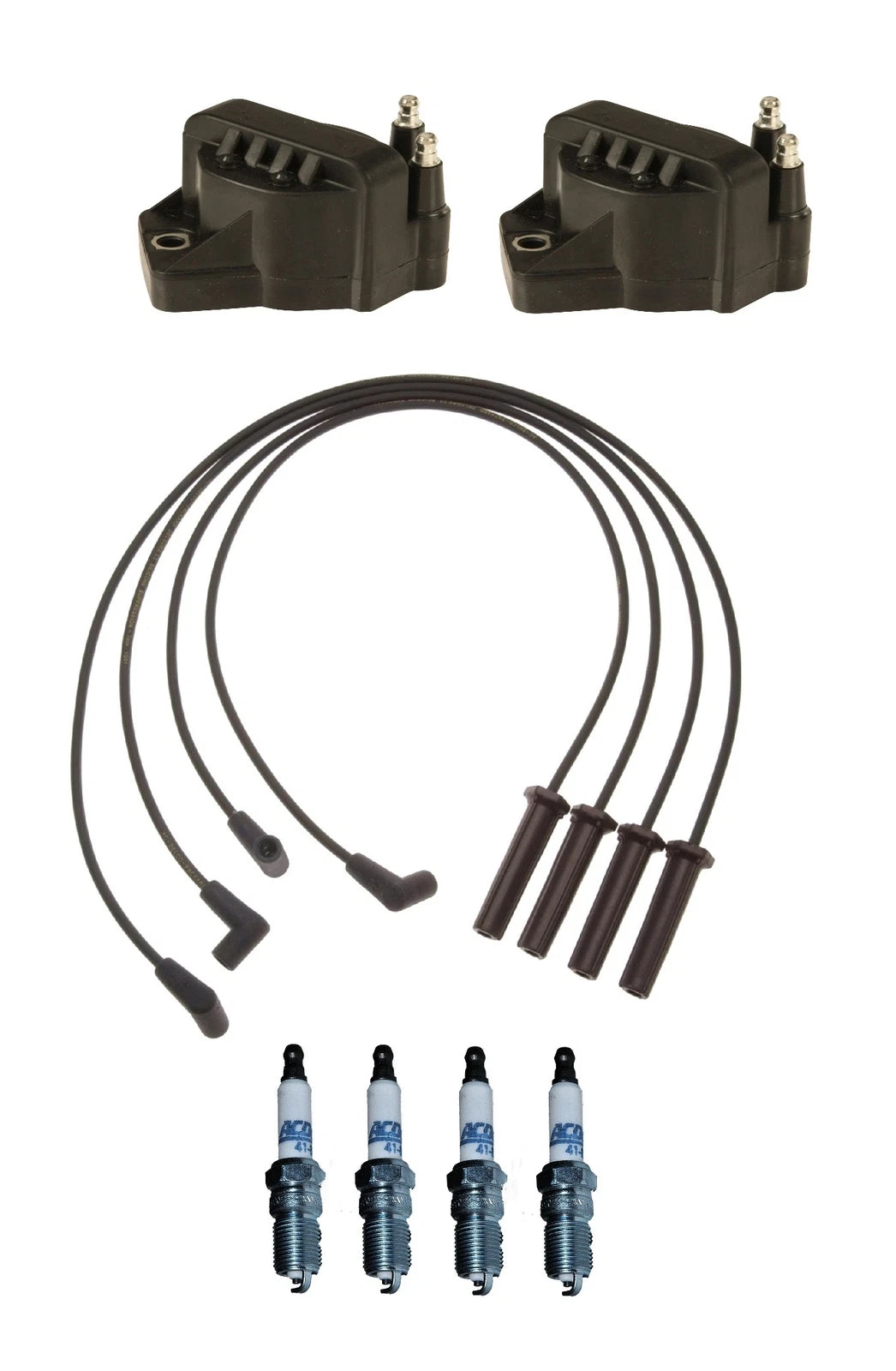2 Ignition Wires, 2 Coils, 4 Spark Plugs Kit for GMC Sonoma (1996–2004)