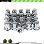 20 Pcs Closed-end Chrome M14X1.5 Lug Nuts 22mm Hex for Land Rover Defender 110 (1990–2023)