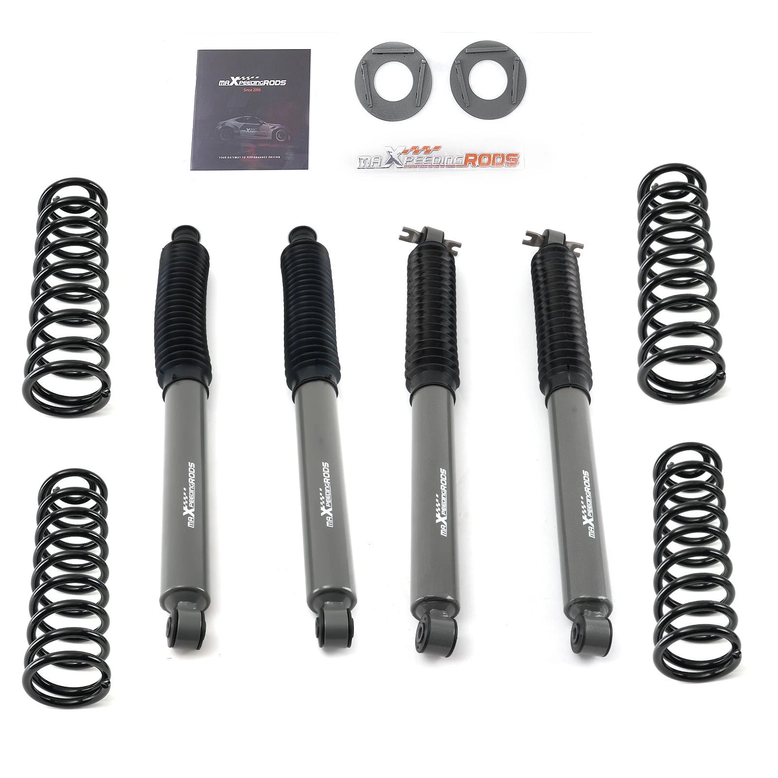 4 Inch Lift Kit for Jeep Wrangler JK Unlimited 2007-2010, 2017-2018