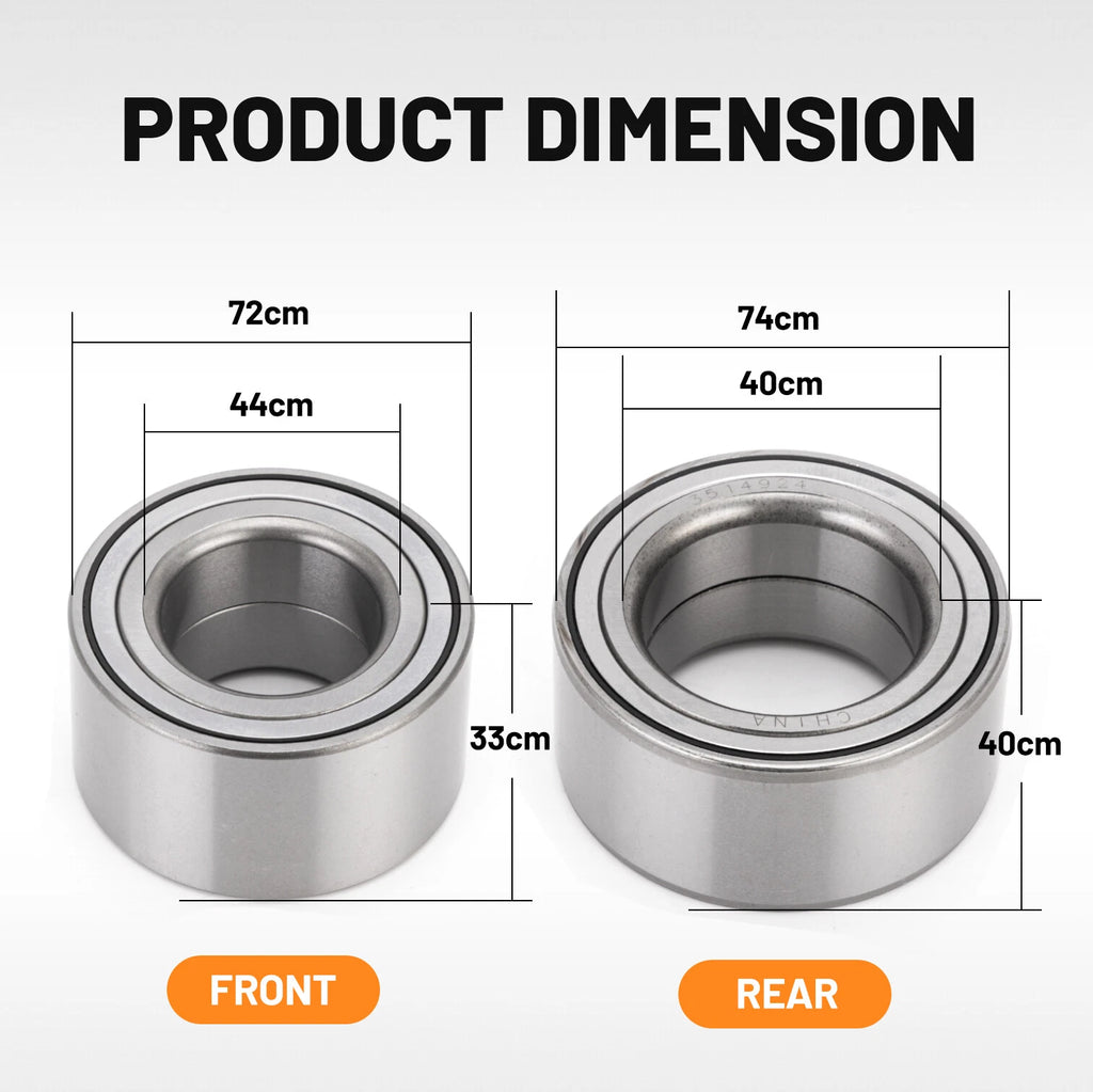 Front & Rear Wheel Bearings for Polaris Ranger 500 570 700 800 900 1000 (#3515090)