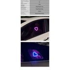 Solar LED Ambient Light for Car Window (Heart Shape)