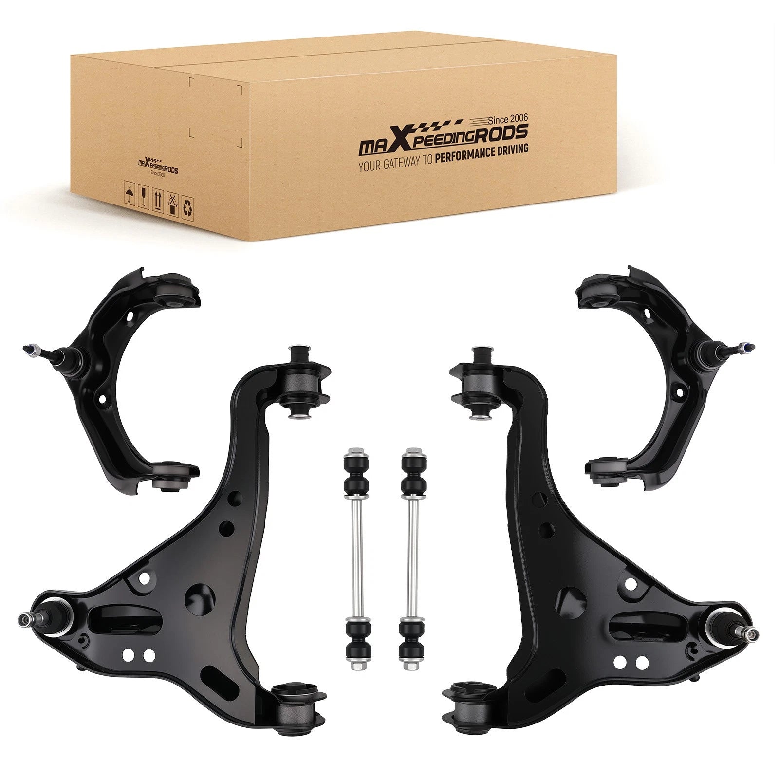 6x Front Upper Lower Control Arms Sway Bar for Ford Explorer Sport Trac (2007–2010)