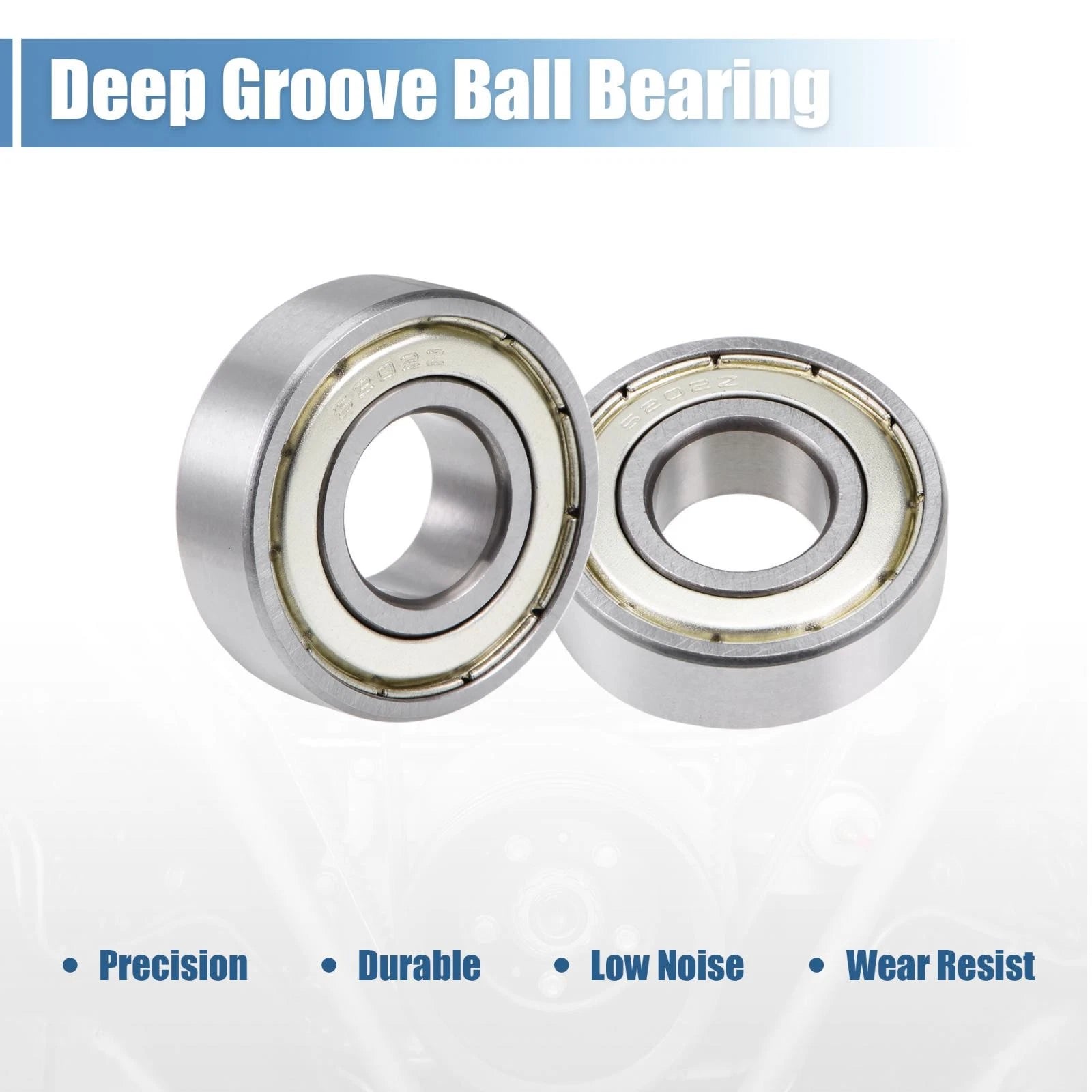 Set of 5 6202ZZ Deep Groove Ball Bearings 15x35x11mm Sealed Chrome Steel