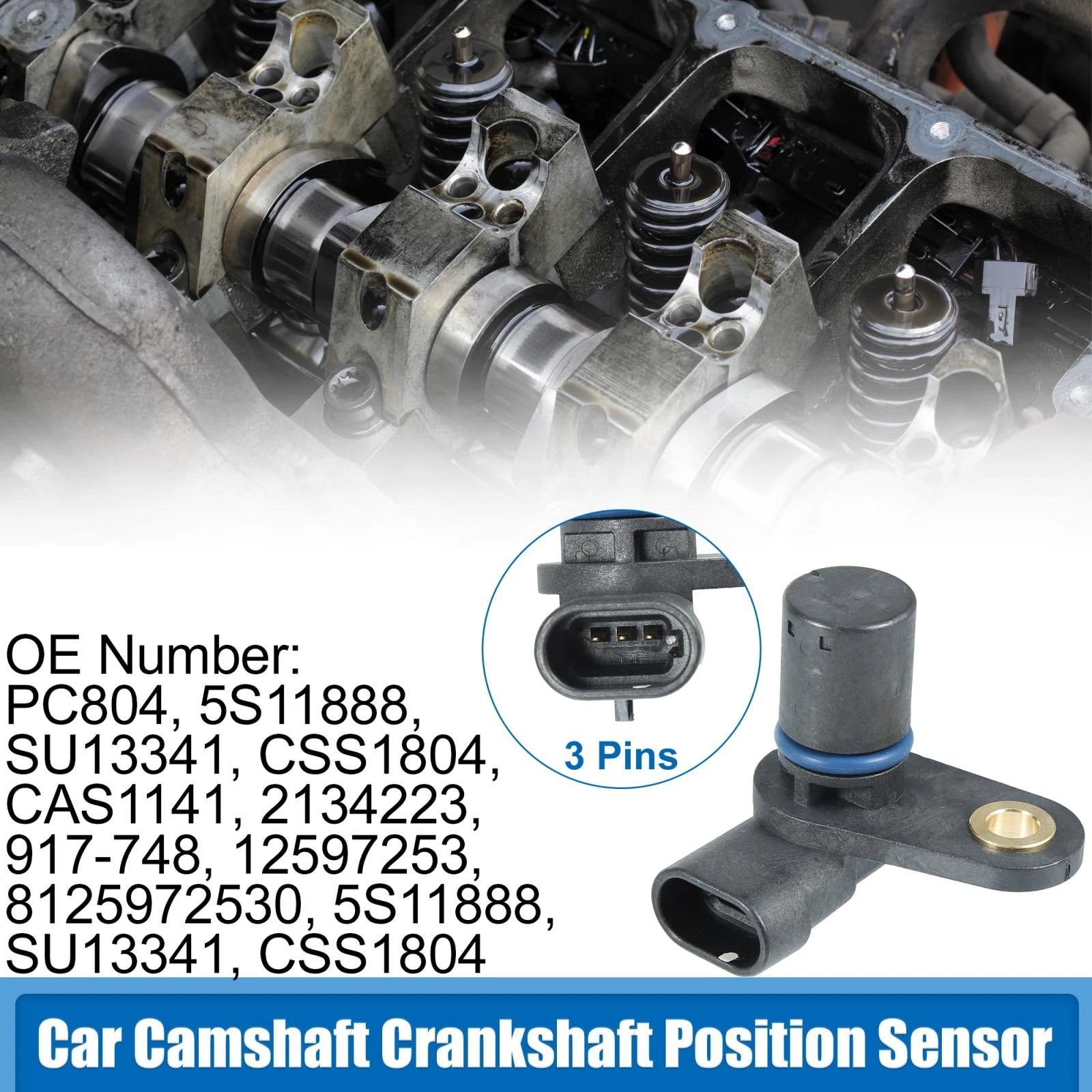 Camshaft Crankshaft Position Sensor for Chevy GMC (12597253, 8125972530)