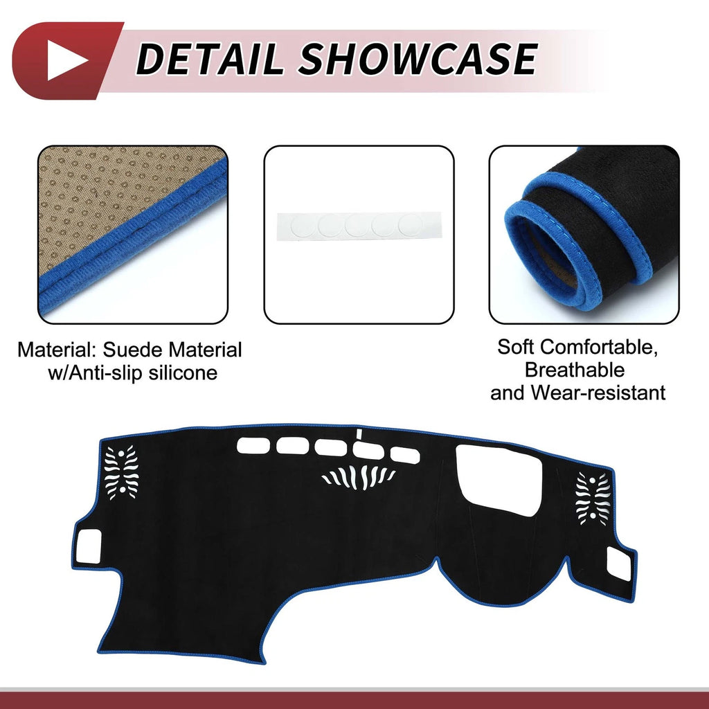 Dashboard Cover Mat for Lexus NX250 (2022–2023) Sun Protector Black Blue