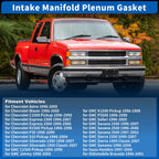 Intake Manifold Plenum Gasket for Chevrolet Astro C1500 (1995–2005) & GMC Safari (1996–2005)