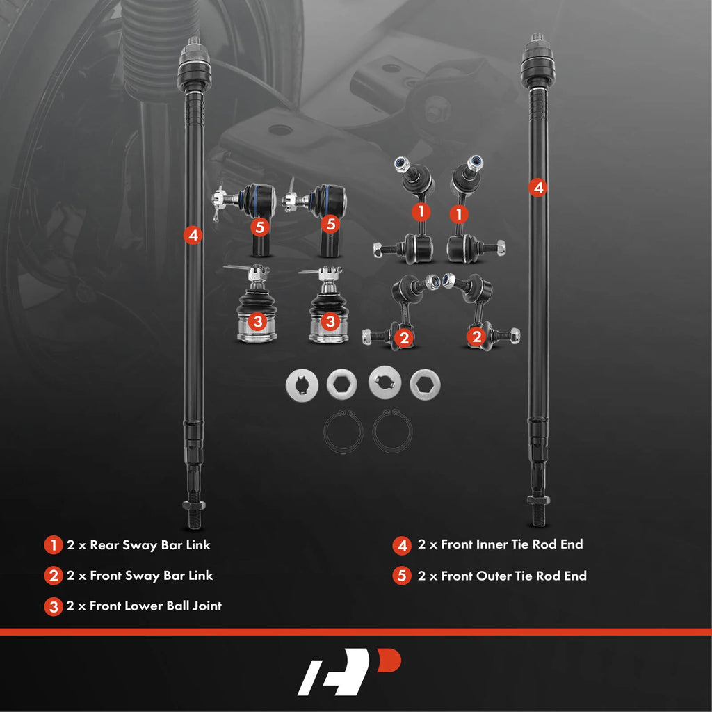 10x Ball Joint Sway Bar Link Tie Rod for Honda Element (2003-2011)