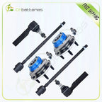 Set of 2 Front Wheel Hub & Bearing Assembly + 2 Outer 2 Inner Tie Rod for Buick Century