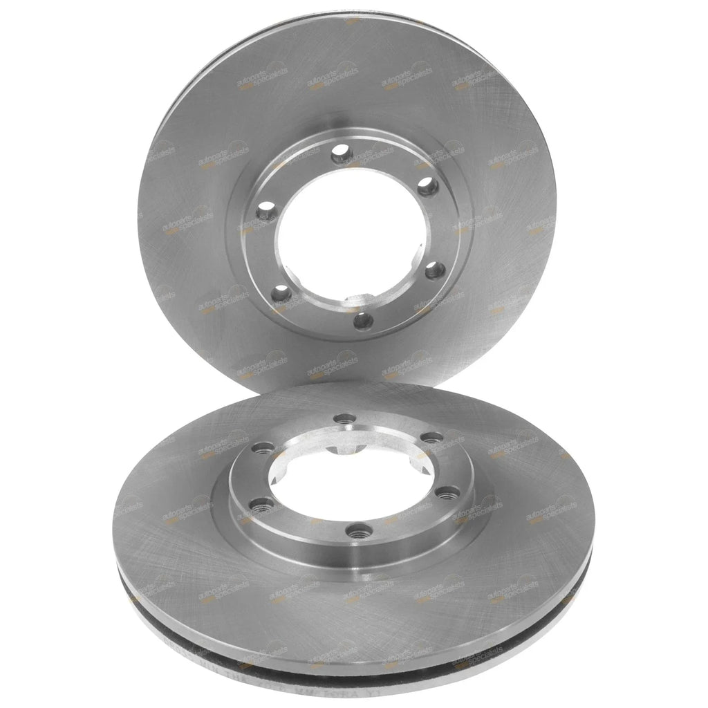 Front Disc Rotors + Brake Pad Set for Isuzu MU UCS17 UCS55 (1989 - 1995)