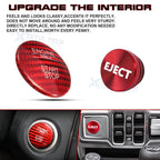 Red Carbon Engine Start + Cigarette Lighter Eject Button Trim for Mercedes (-)