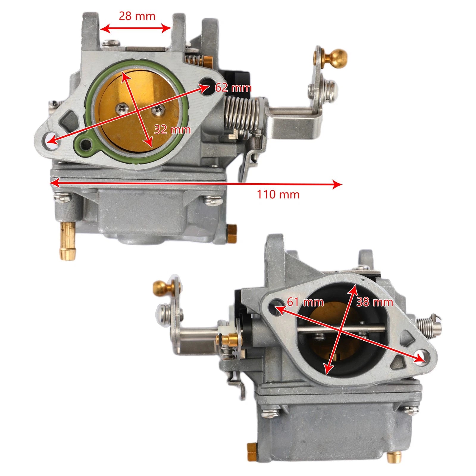 Carburetor Assy for Yamaha 30HMH 2 Stroke 30HP Outboard (1969–1979) 69S-14301-10