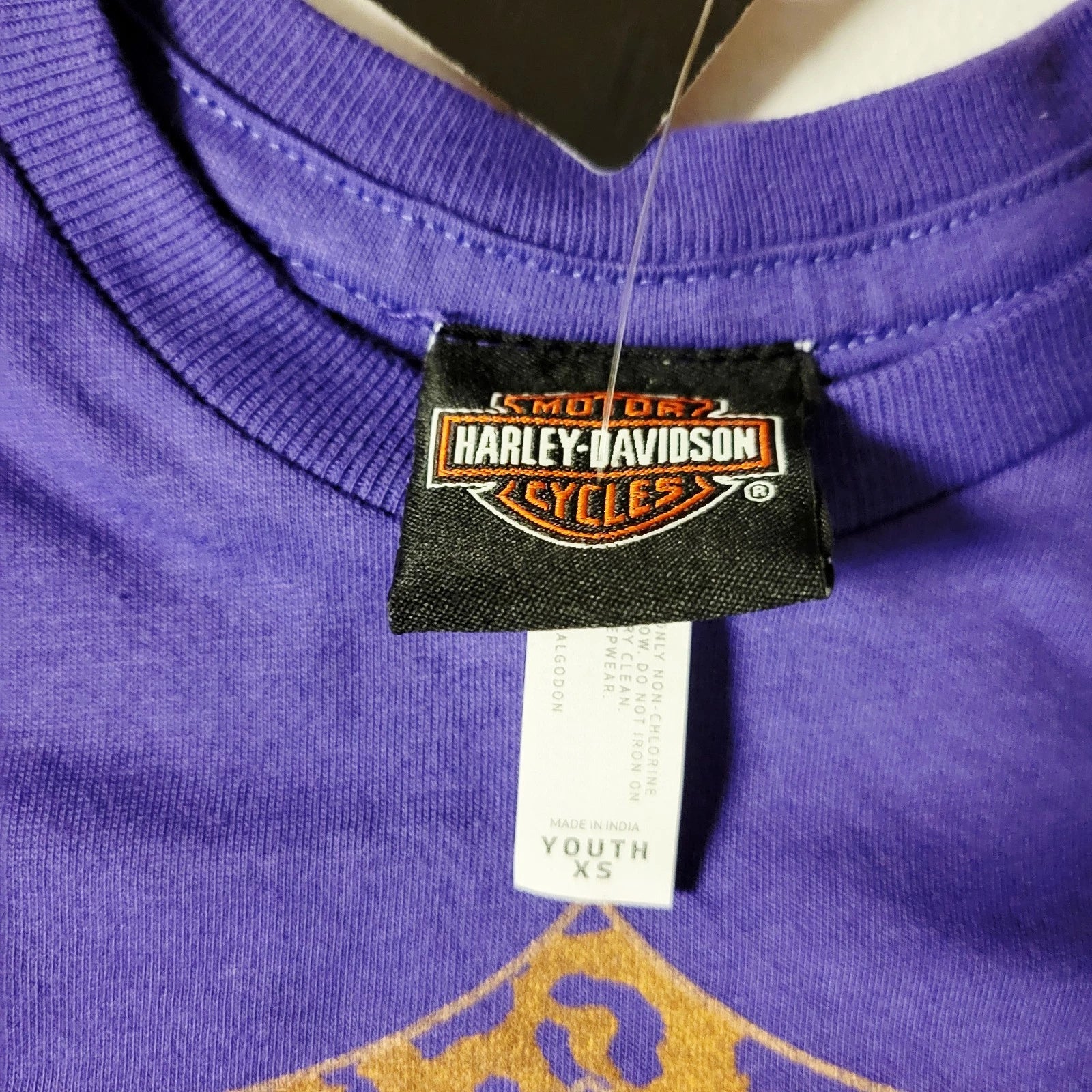 Cheeta Print Short Sleeve Crew Neck T-Shirt for Harley Davidson (XS)